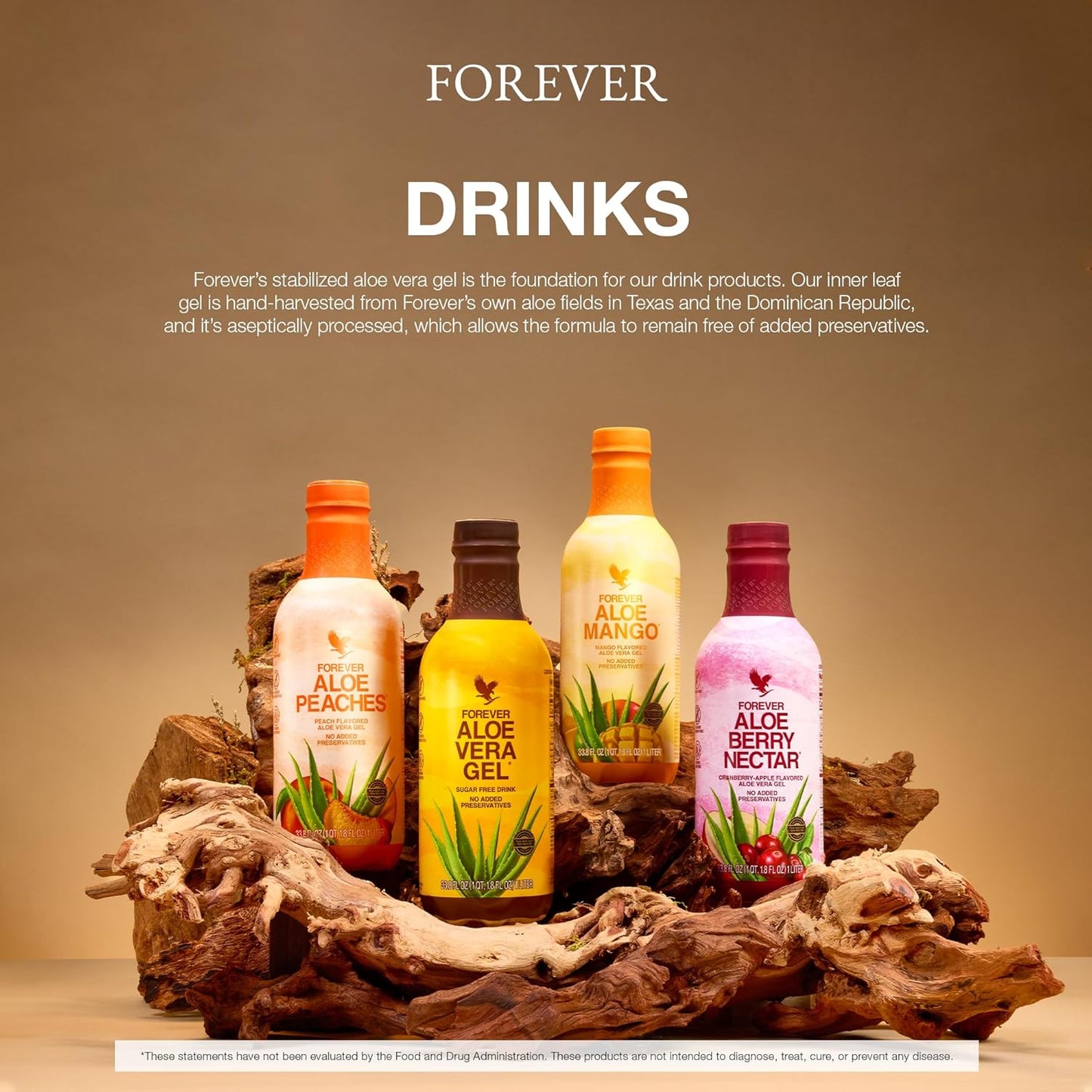 Forever Living - Forever Aloe Mango - Pure Aloe Vera Gel Infused with Mango - Gluten-Free and Vegan with Added Vitamin C - 1 Liter