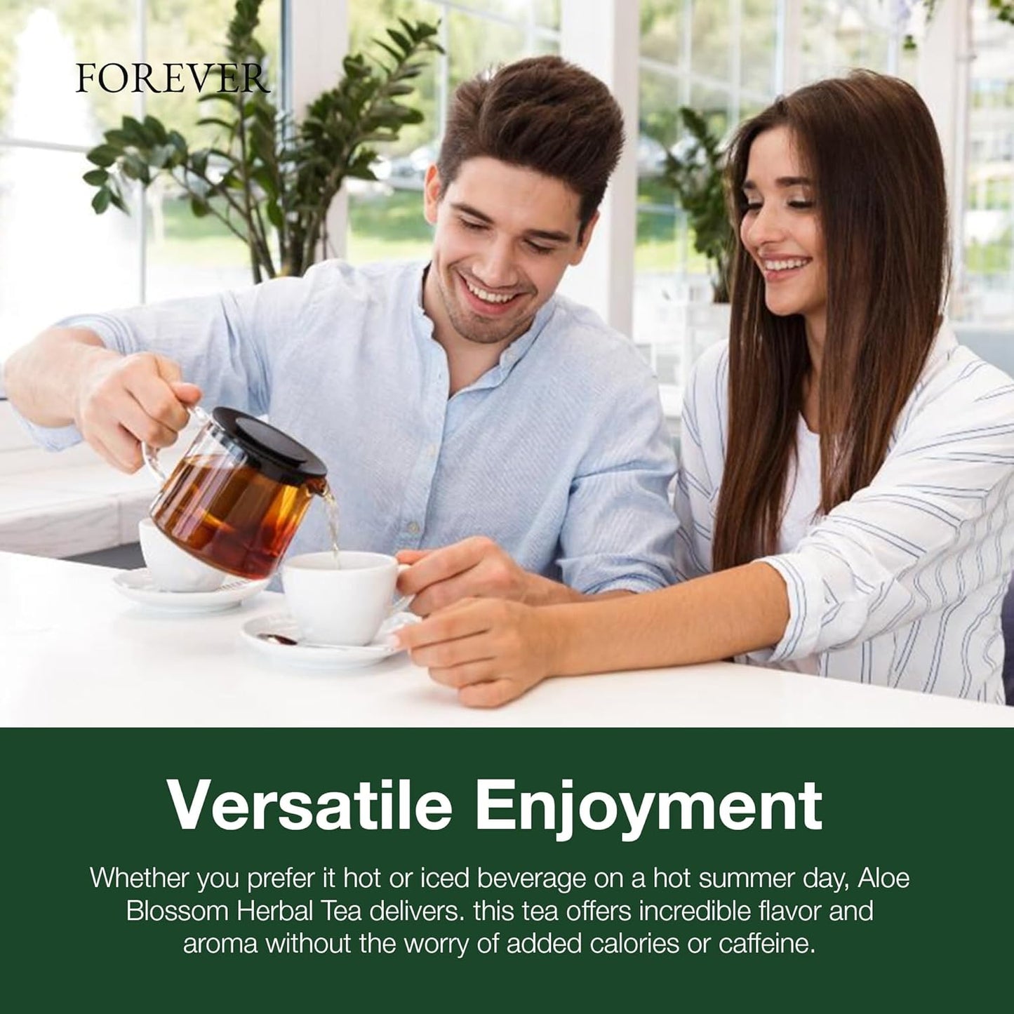 Forever Living - Aloe Blossom Herbal Tea - Caffeine-Free for Balance and Wellness - Vegan and Gluten-Free - Hot or Iced - Zero Calories - 1.3 Oz