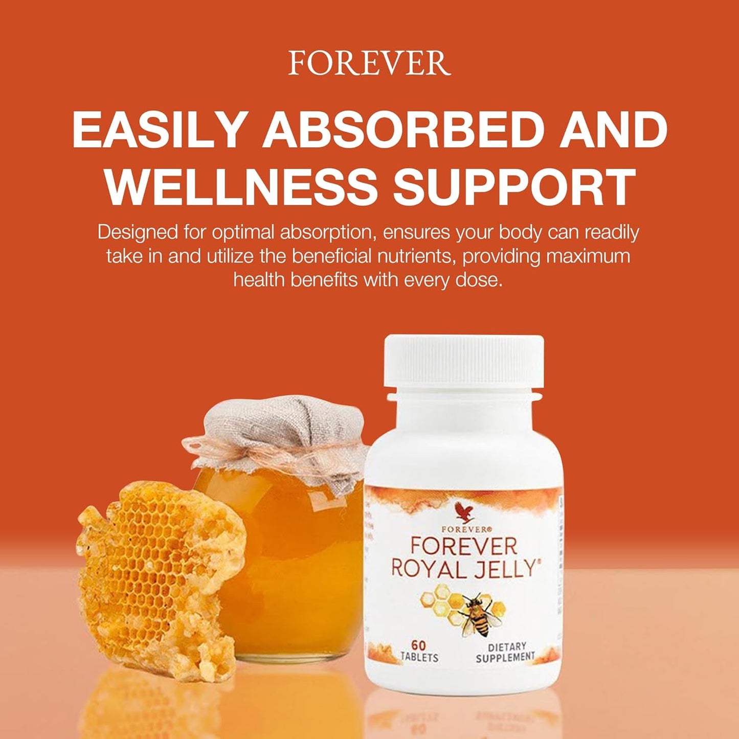 Forever Living - Royal Jelly - Vegetarian-Friendly and Gluten-Free Supplement for Energy and Vitality - 2 Bottles