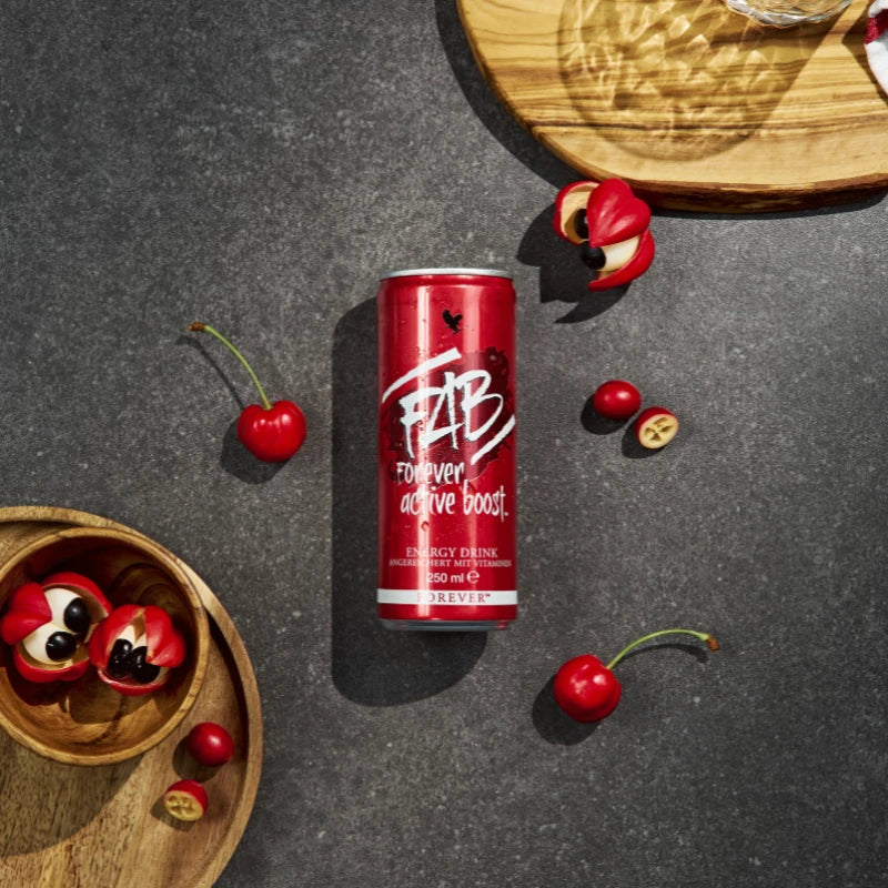 FAB Forever Active Boost: Forever Living Energy Drink (8.4 Fl Oz, 12 Cans) – Empower Your Day with Self-Care, Vitality & Unstoppable Performance