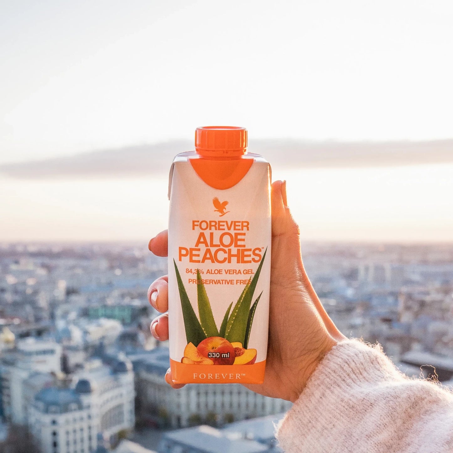Forever Aloe Peaches Minis – 330ml All-Natural, Kosher, Halal Juice Gel (12 Pack | Ignite Vitality, Boost Wellness & Transform Daily Self-Care