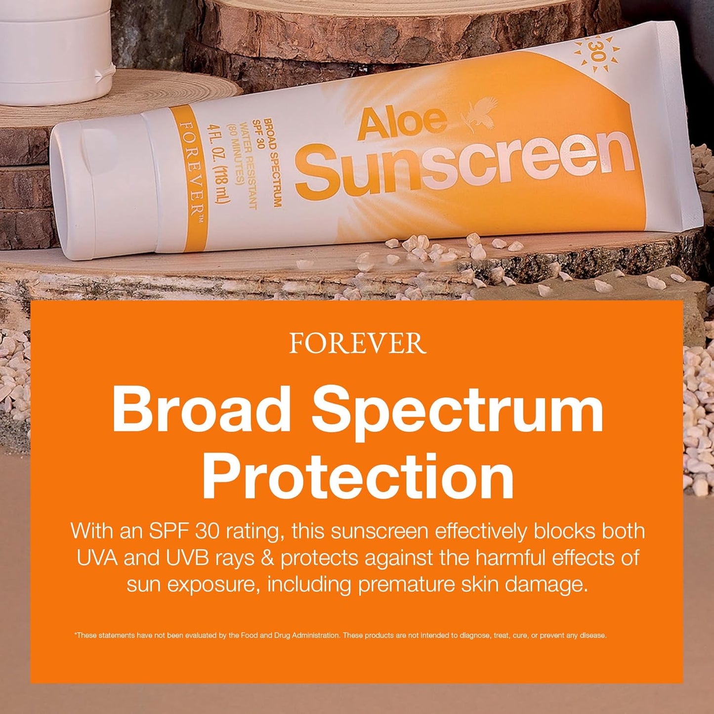Aloe Sunscreen: Ultimate SPF 30 by Forever Living with Pure Aloe Vera & Water-Resistant UVA/UVB Defense for Radiant, Protected Skin (4 Fl Oz) - RiverVera