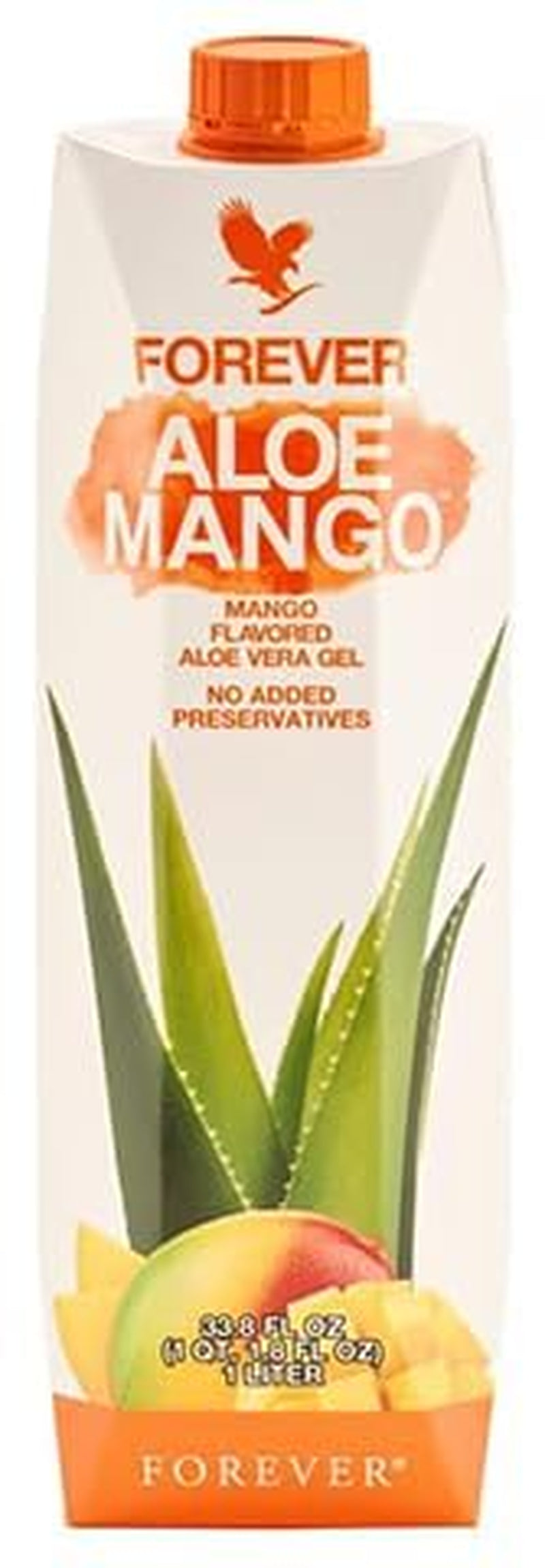Forever Living - Forever Aloe Mango - Pure Aloe Vera Gel Infused with Mango - Gluten-Free and Vegan with Added Vitamin C - 1 Liter