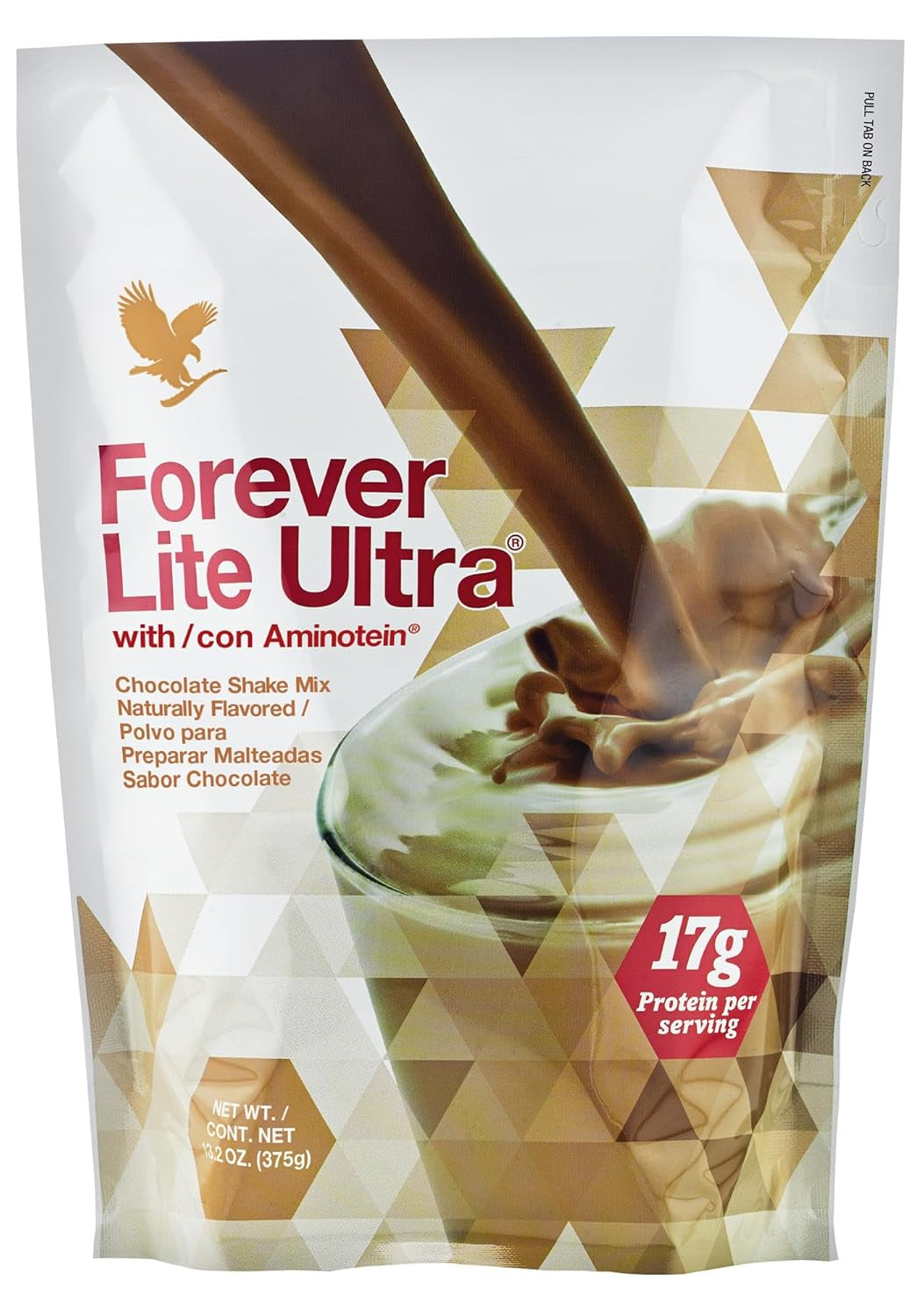 zz 005 Forever Living - Lite Ultra Chocolate Protein Shake Mix with Aminotein, Low Carb Drink for Lean Muscle Mass, 13.2 Oz