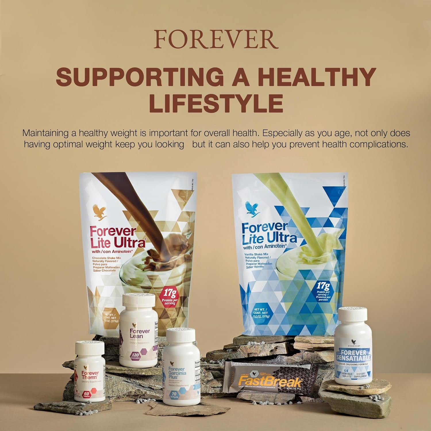zz 005 Forever Living - Lite Ultra Chocolate Protein Shake Mix with Aminotein, Low Carb Drink for Lean Muscle Mass, 13.2 Oz