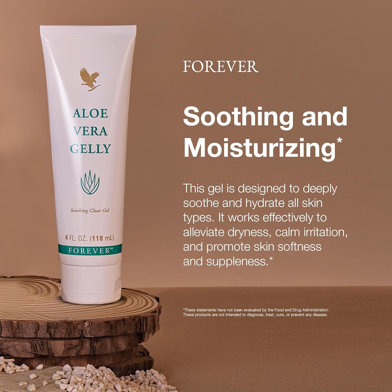 Forever Living - Aloe Vera Gelly - Pure Aloe Gel for Soothing and Moisturizing Skin, Non-Staining and Fast-Absorbing, Vegan and Gluten-Free, 4 Fl Oz