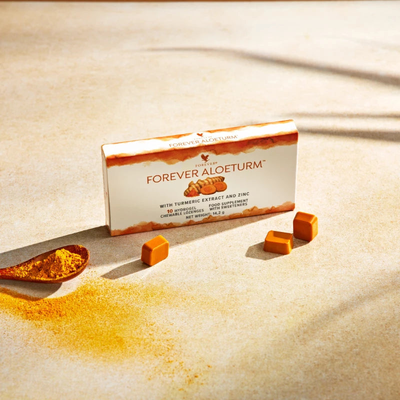 Forever AloeTurm – Ignite Your Inner Vitality: Essential Gluten-Free Turmeric & Zinc Self-Care Lozenges for Unstoppable Immune Health