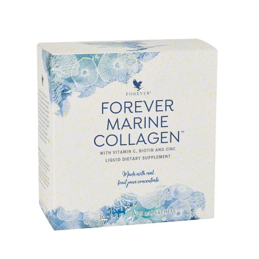 Forever Marine Collagen: Transformative Tart Berry Elixir w/ Vit C, Zinc, Goji & Green Tea for Ultimate Skincare & Ageless Self-Care – 30 Sachets