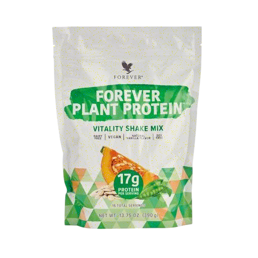Forever Plant Protein™ 13.75oz Aloe Vera Vegan Shake – 17g Protein for Vitality, Muscle & Bone; Dairy/Soy-Free, Gluten-Free, Vanilla